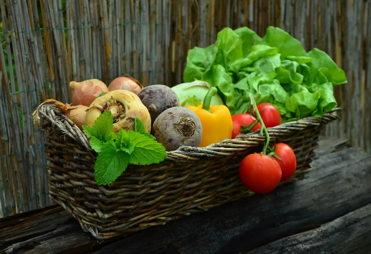 Obst und Gemüse von Achtsamkeitstraining